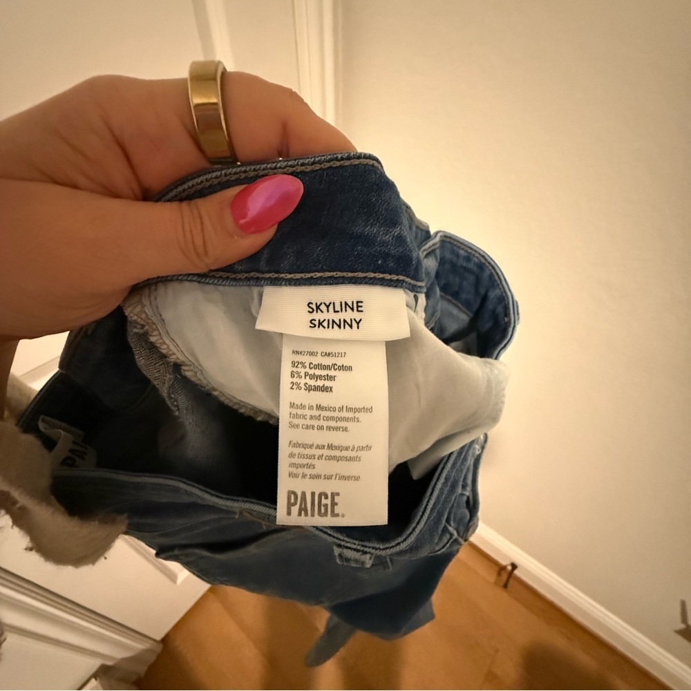 PAIGE SKYLINE SKINNY JEANS SIZE 27 - Picture 4 of 4